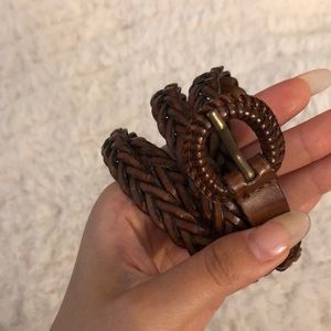 Urban outfitters thin braided leather belt
